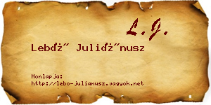 Lebó Juliánusz névjegykártya